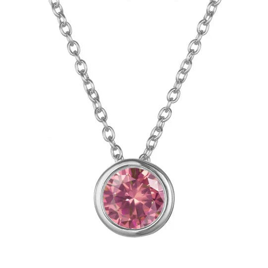 Lunaria Gemmara Birthstone Náhrdelník | Bílé zlato