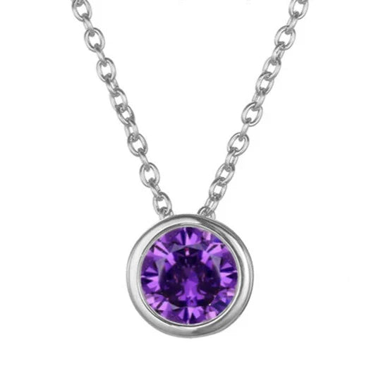Lunaria Gemmara Birthstone Náhrdelník | Bílé zlato