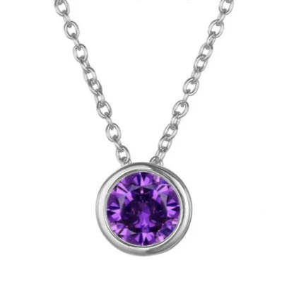 Lunaria Gemmara Birthstone Náhrdelník | Bílé zlato