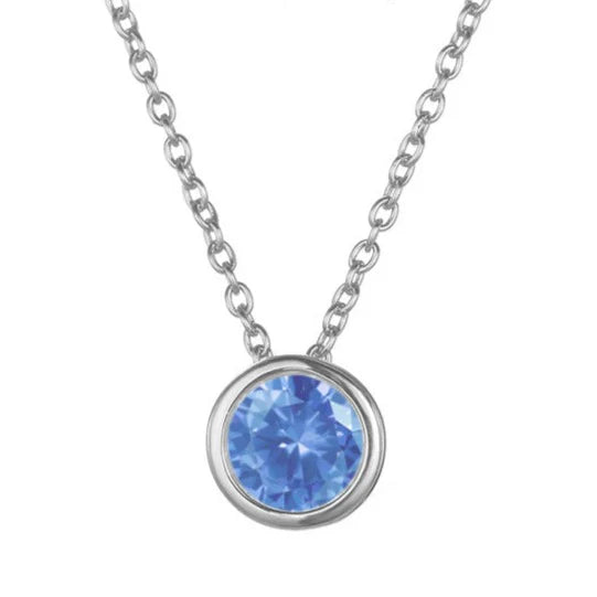 Lunaria Gemmara Birthstone Náhrdelník | Bílé zlato