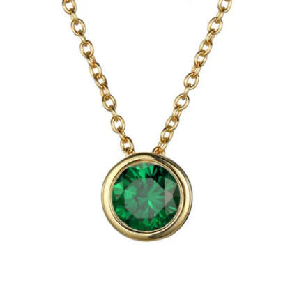 Lunaria Gemmara Birthstone Náhrdelník | Zlatý