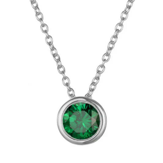 Lunaria Gemmara Birthstone Náhrdelník | Bílé zlato