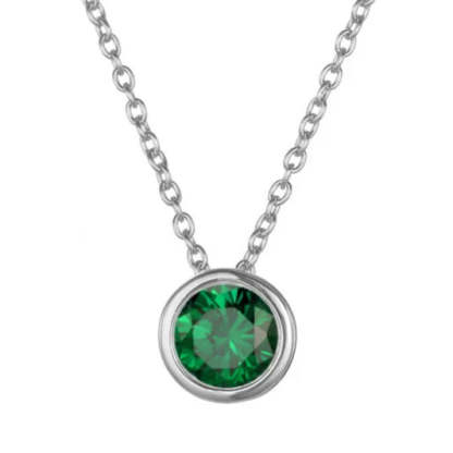 Lunaria Gemmara Birthstone Náhrdelník | Bílé zlato