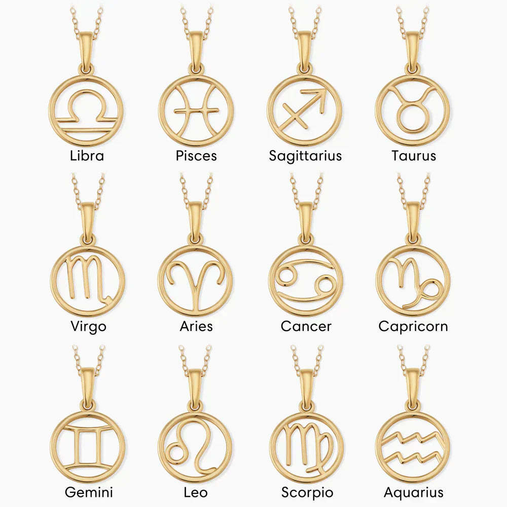 Zodiac sign Náhrdelník | Zlatý
