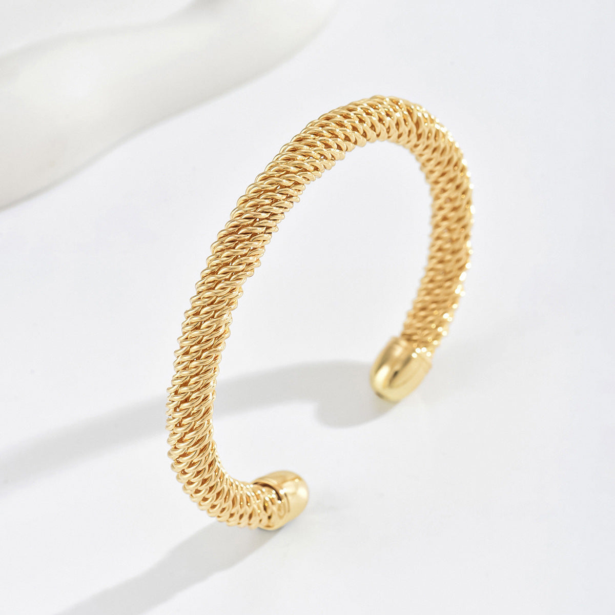 Cassian Rope Cuff Náramek | Zlatý