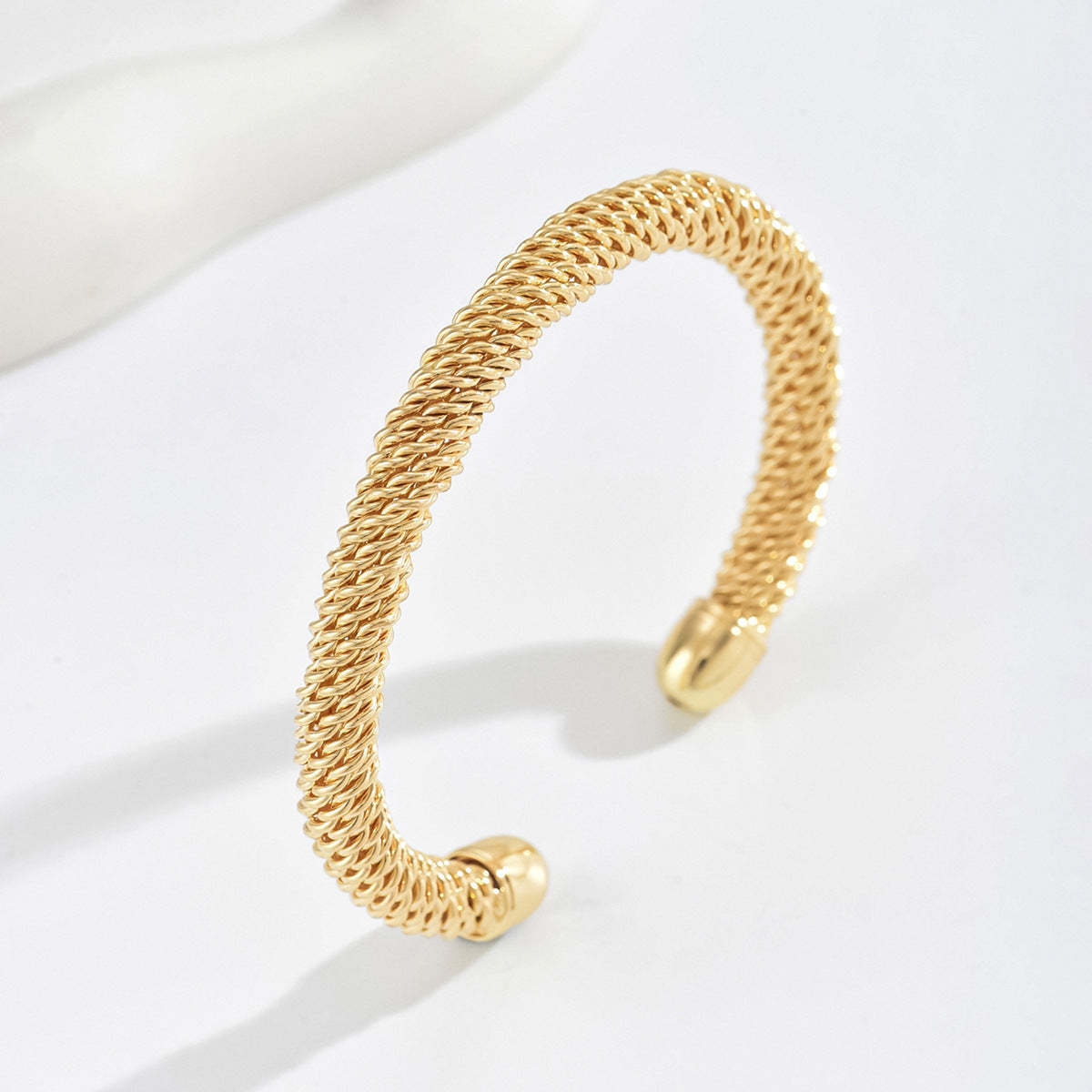 Cassian Rope Cuff Náramek | Zlatý