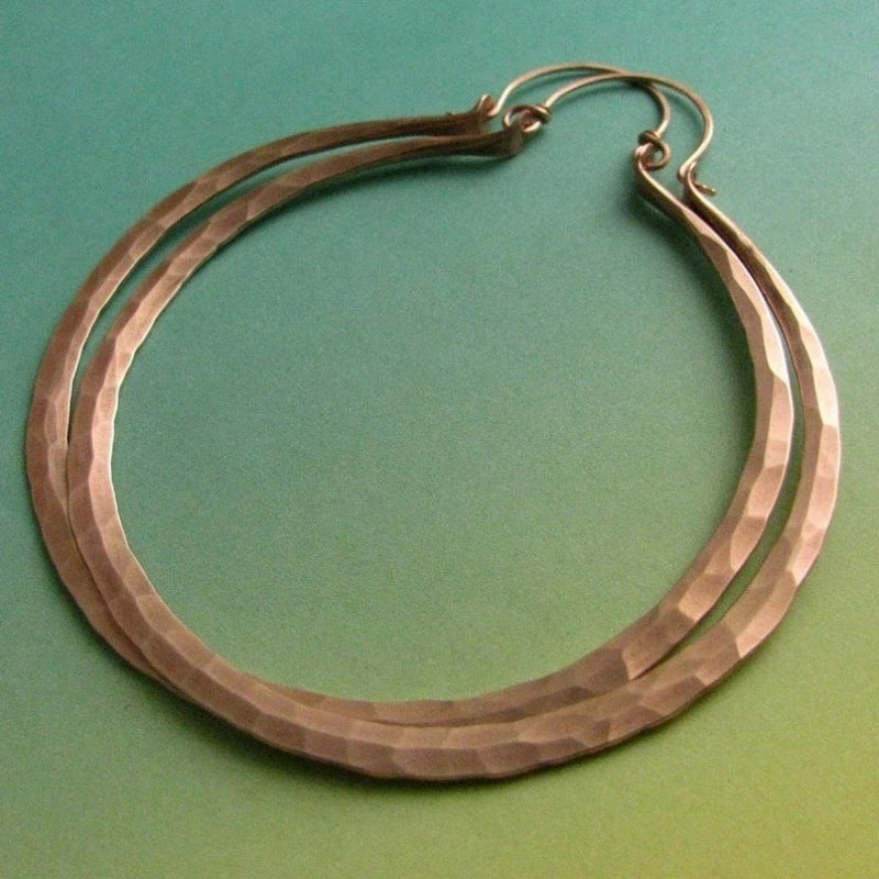 Twin Arc Měděný Náušnice