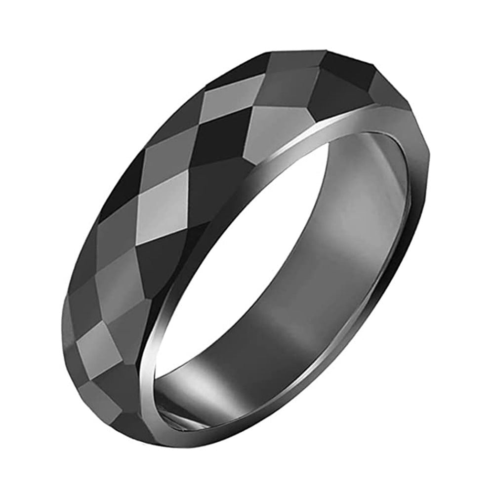 Minimal Facet Prsten | Black Finish