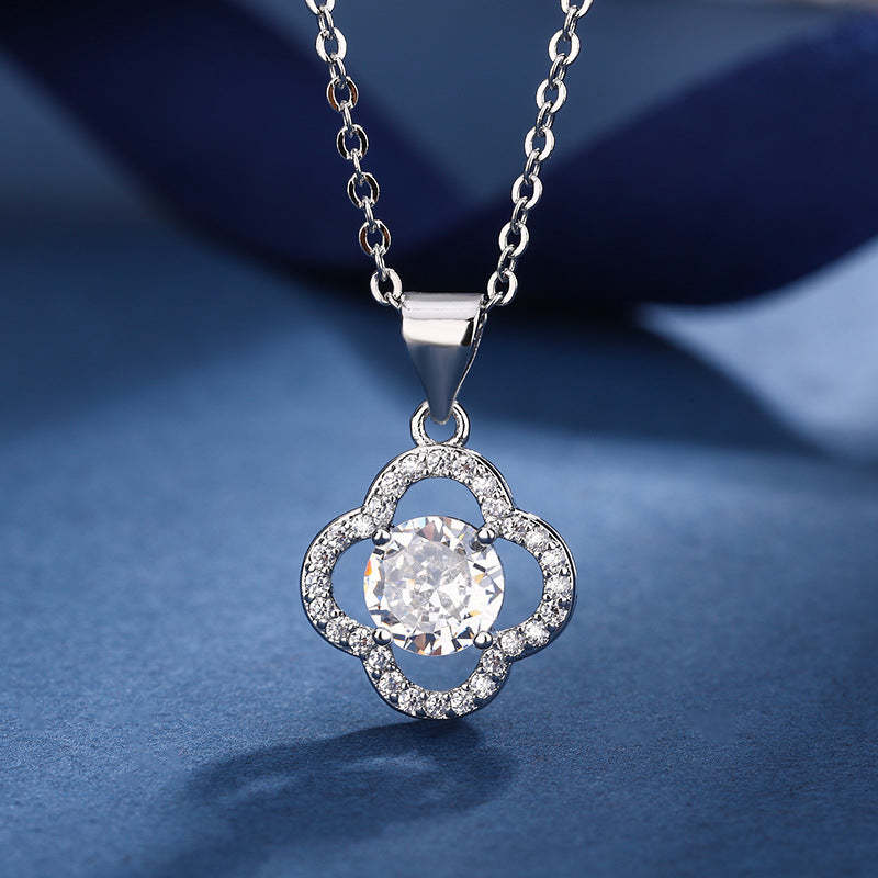 Aria Clover Charm Sada | Bílé zlato