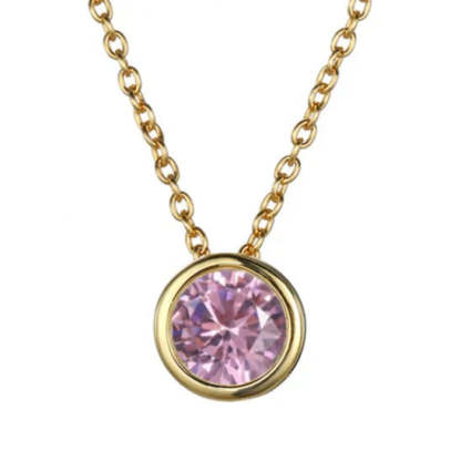 Lunaria Gemmara Birthstone Náhrdelník | Zlatý