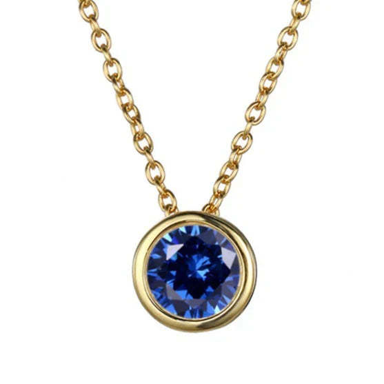 Lunaria Gemmara Birthstone Náhrdelník | Zlatý