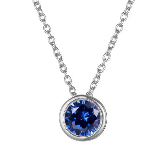 Lunaria Gemmara Birthstone Náhrdelník | Bílé zlato