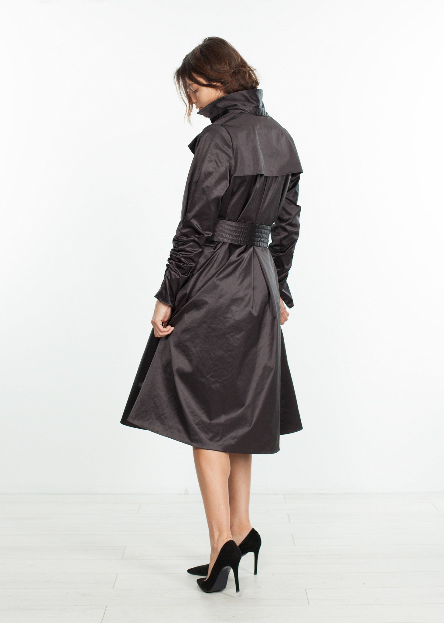Rowan Lane Women's Trench Coat in Black - Rowan Lane London Womenswear