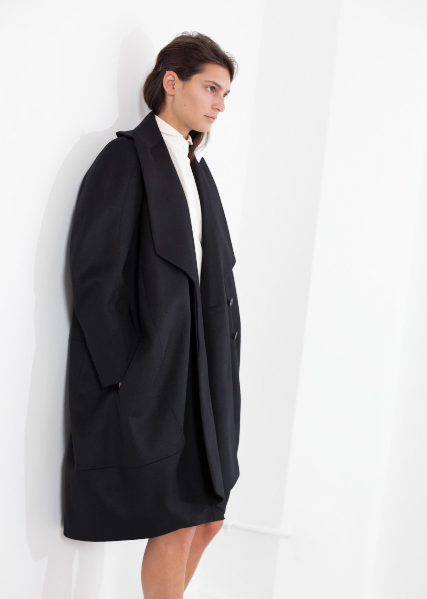 Rowan Lane Women's Shahmeena Cocoon Coat in Black - Rowan Lane London Womenswear