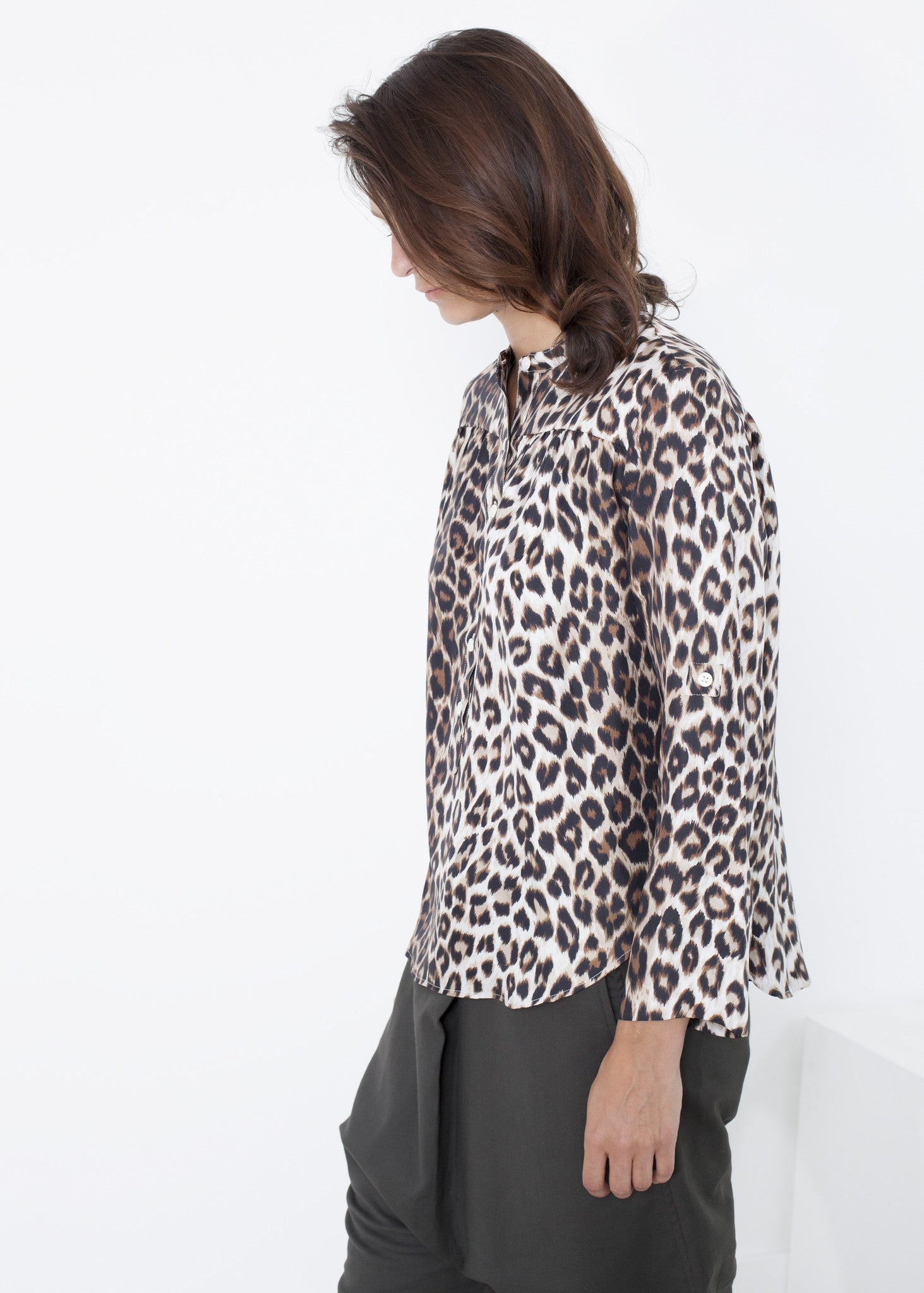 Rowan Lane Women's Madame L Blouse in Leopard - Rowan Lane London Womenswear