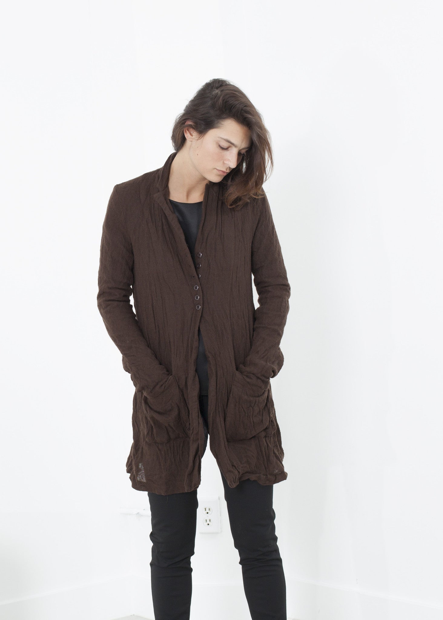 Rowan Lane Women's Ghost Wool Jacket in Brown - Rowan Lane London Womenswear