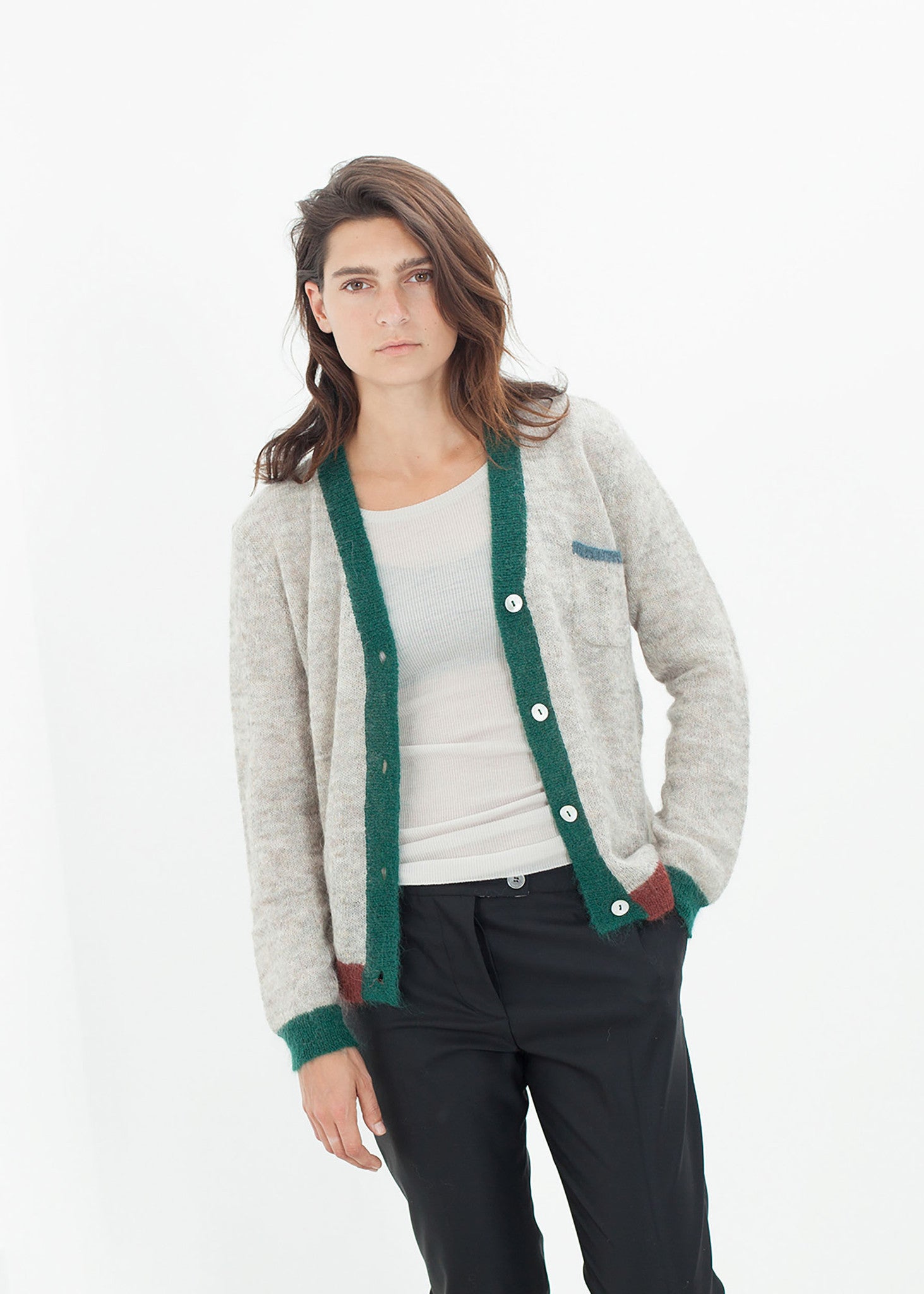 Rowan Lane Women's Deskle Cardigan in Heather - Rowan Lane London Womenswear