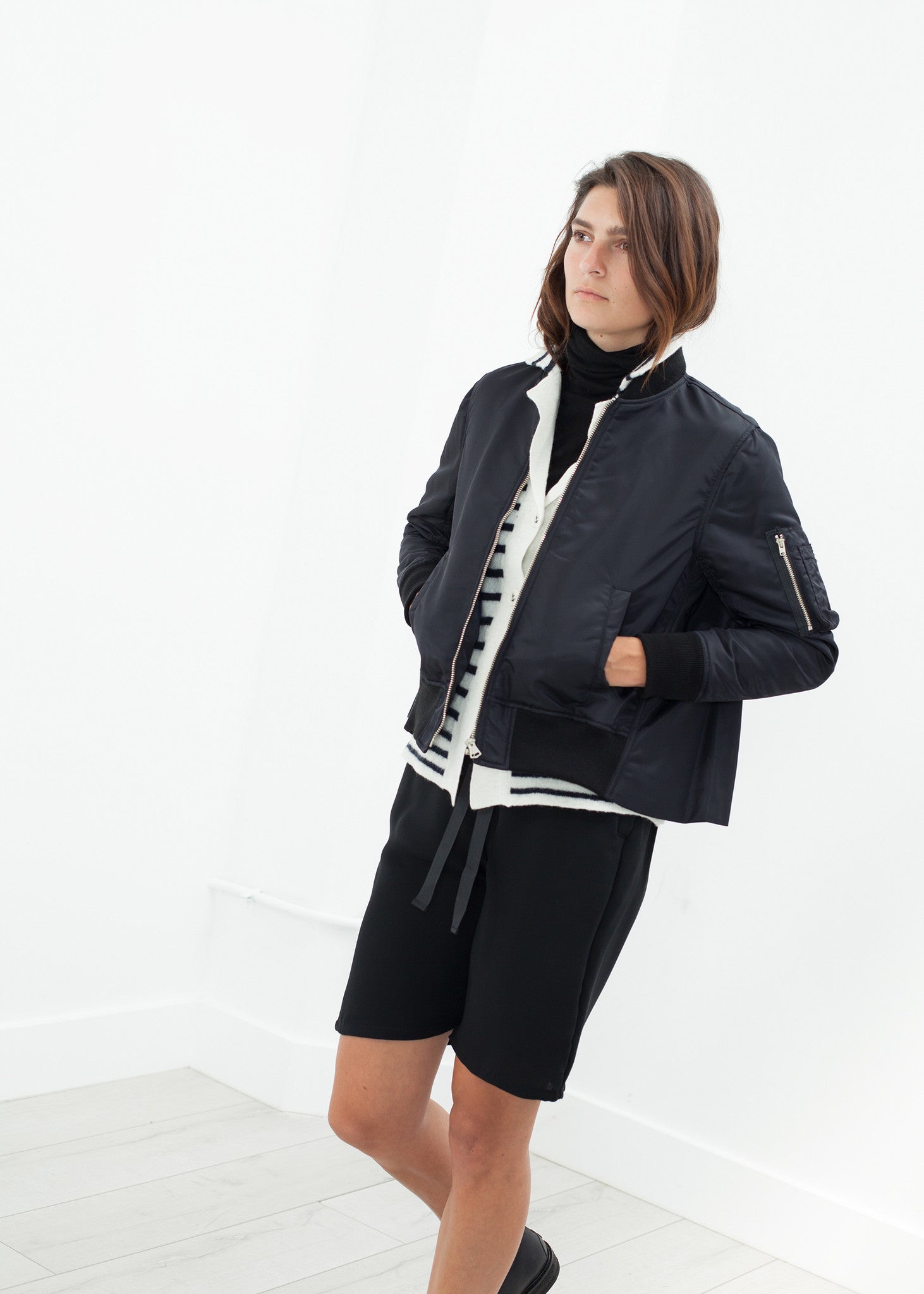 Rowan Lane Women's Swing Bomber in Black - Rowan Lane London Womenswear