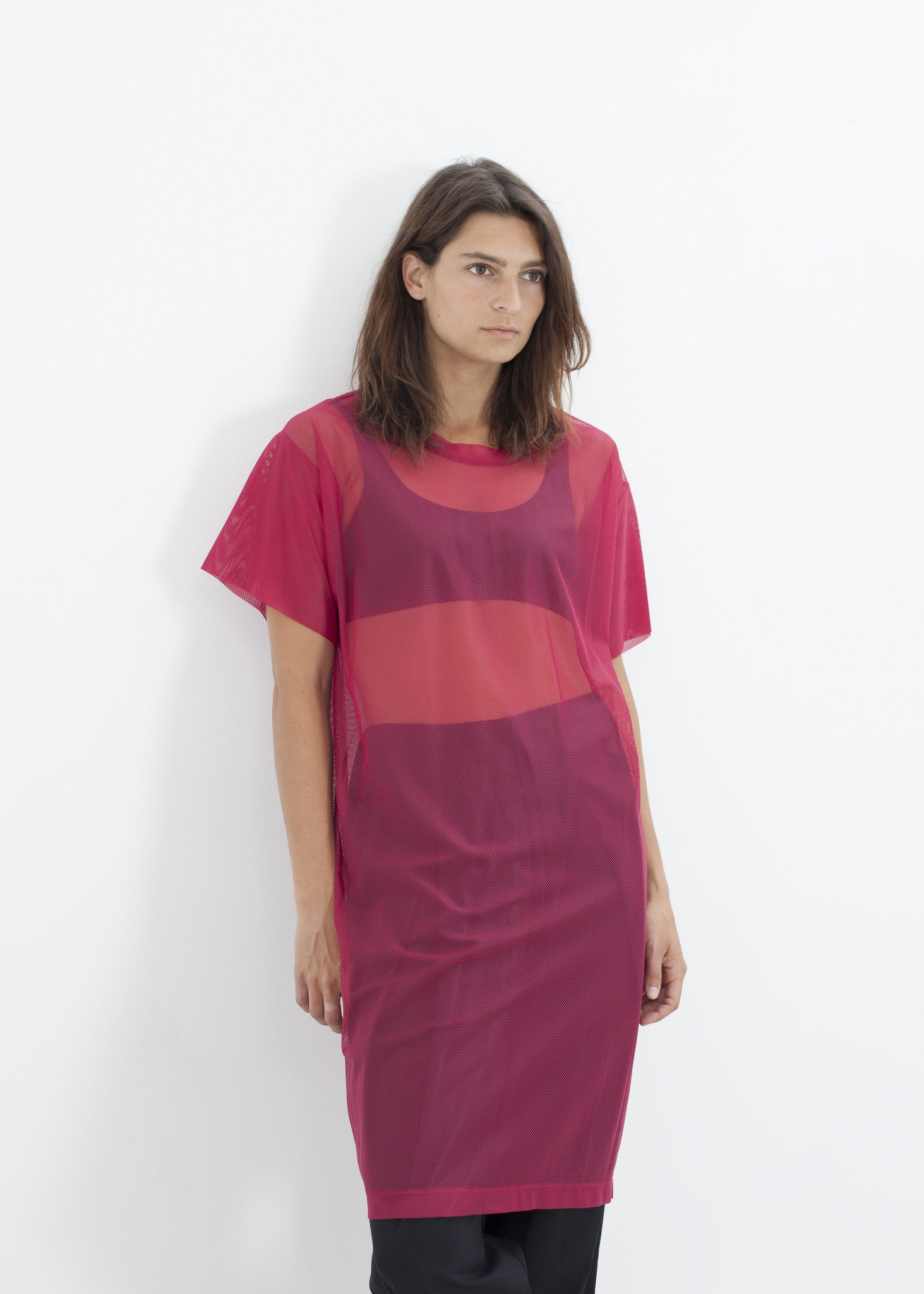 Rowan Lane Women's Mesh Over Dress in Pink - Rowan Lane London Womenswear