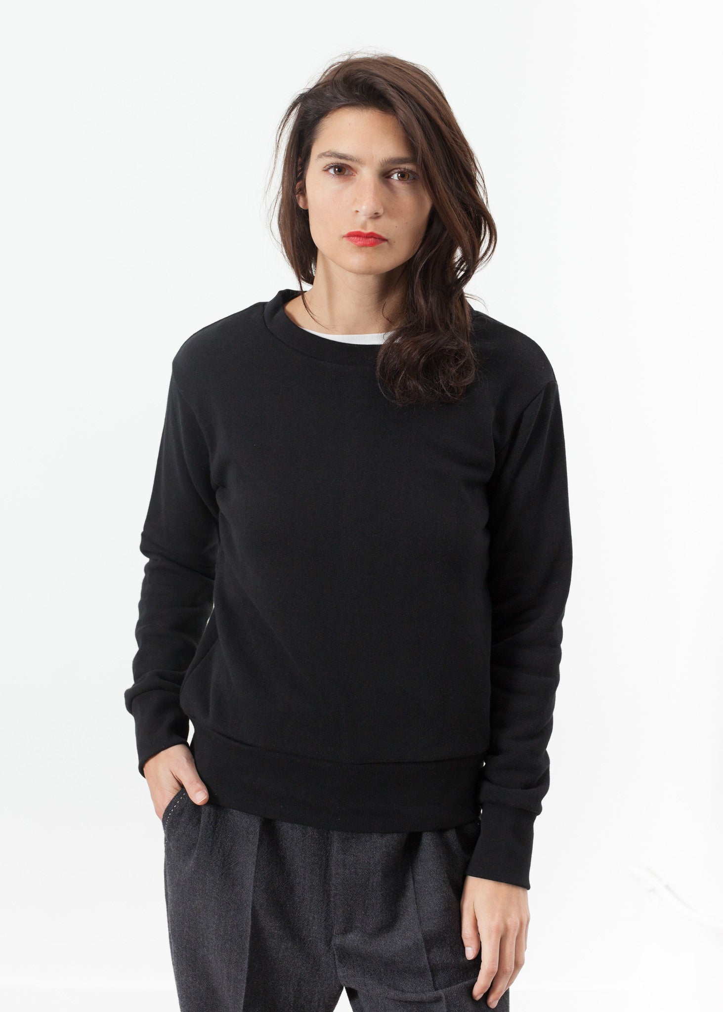 Rowan Lane Women's Loopwheeler Sweatshirt in Black - Rowan Lane London Womenswear