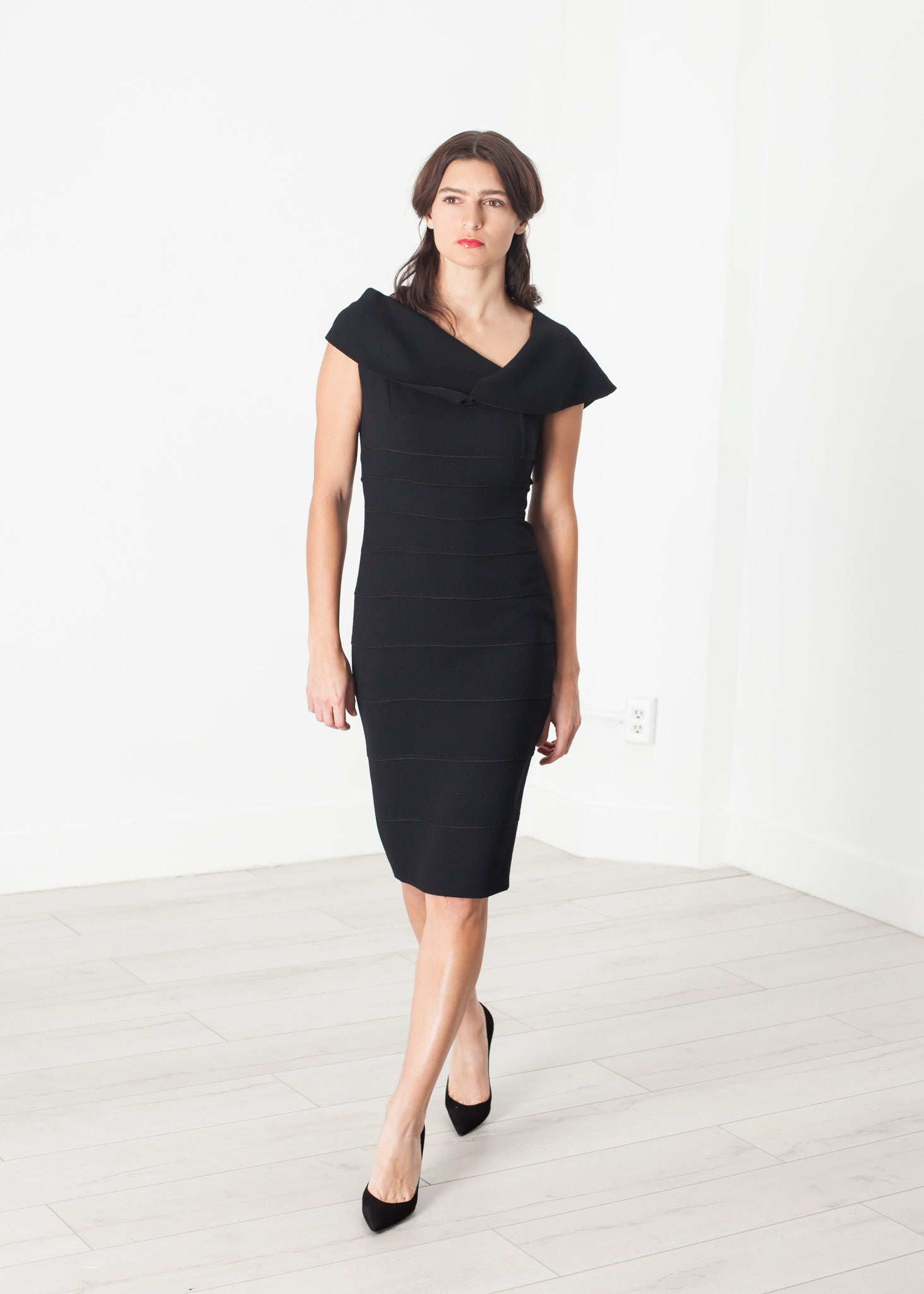 Rowan Lane Women's Asymmetric Dress in Black - Rowan Lane London Womenswear