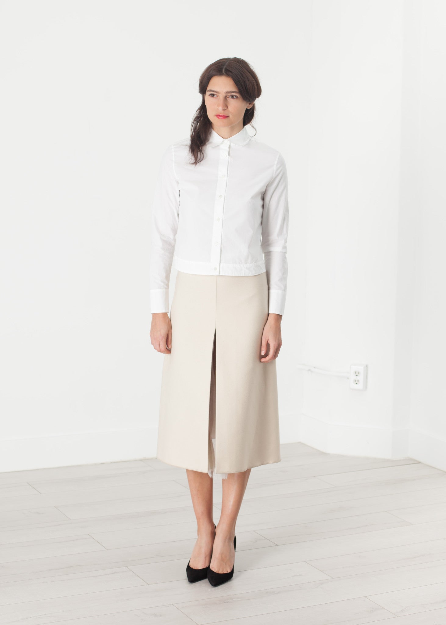 Rowan Lane Women's Tulle Pleat Skirt in Cream - Rowan Lane London Womenswear