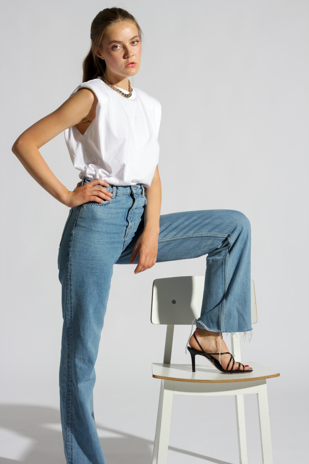 Rowan Lane Women's Tailored Oxford Long Sleeve Shirt in Sky Blue - Rowan Lane London Womenswear