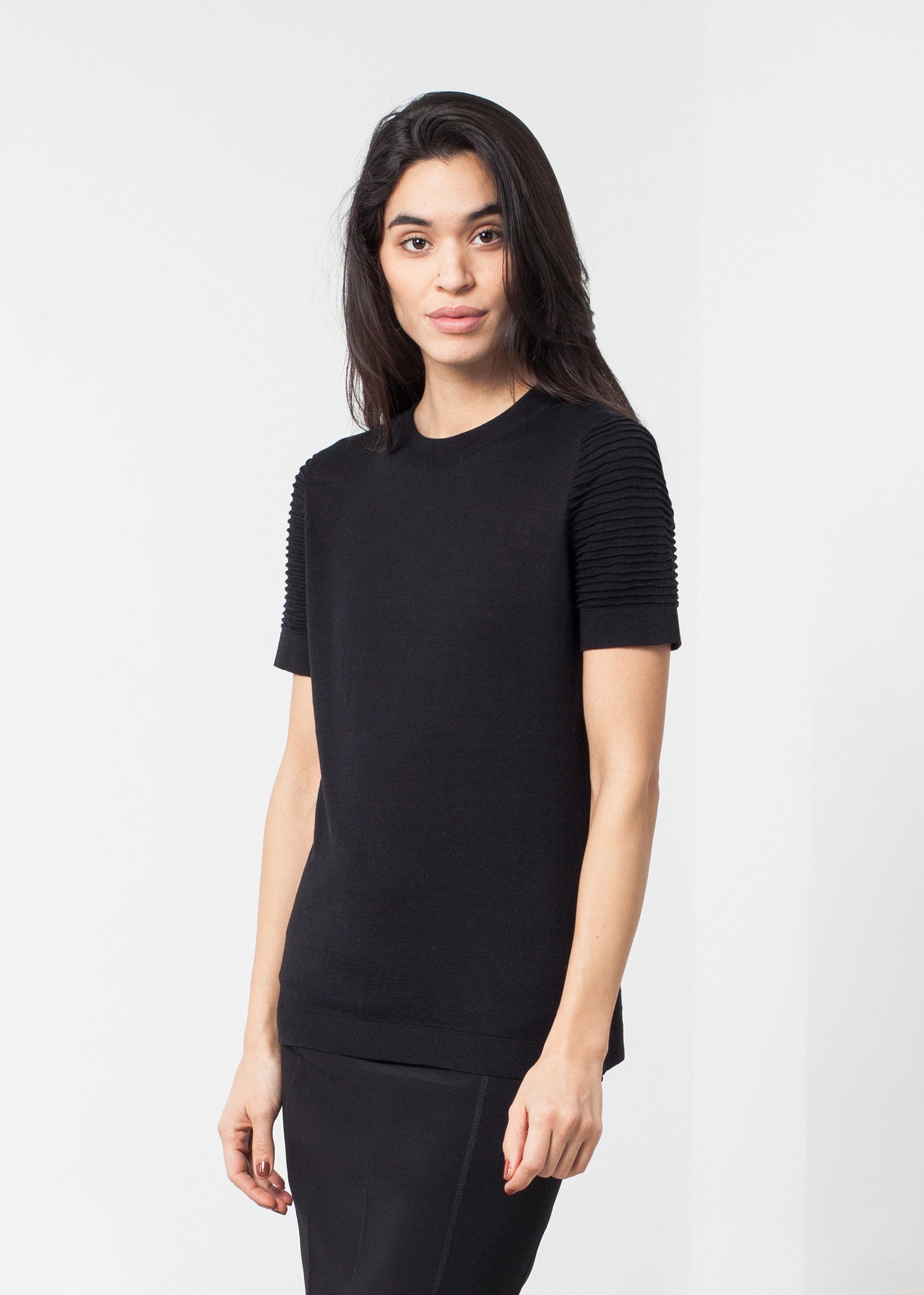 Rowan Lane Women's Ribbed Short Sleeve Knit - Rowan Lane London Womenswear