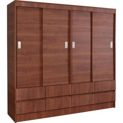 Clóset Maule 4 Puerta(s) 2 Repisa(s) 180x180x51 cm Cerezo