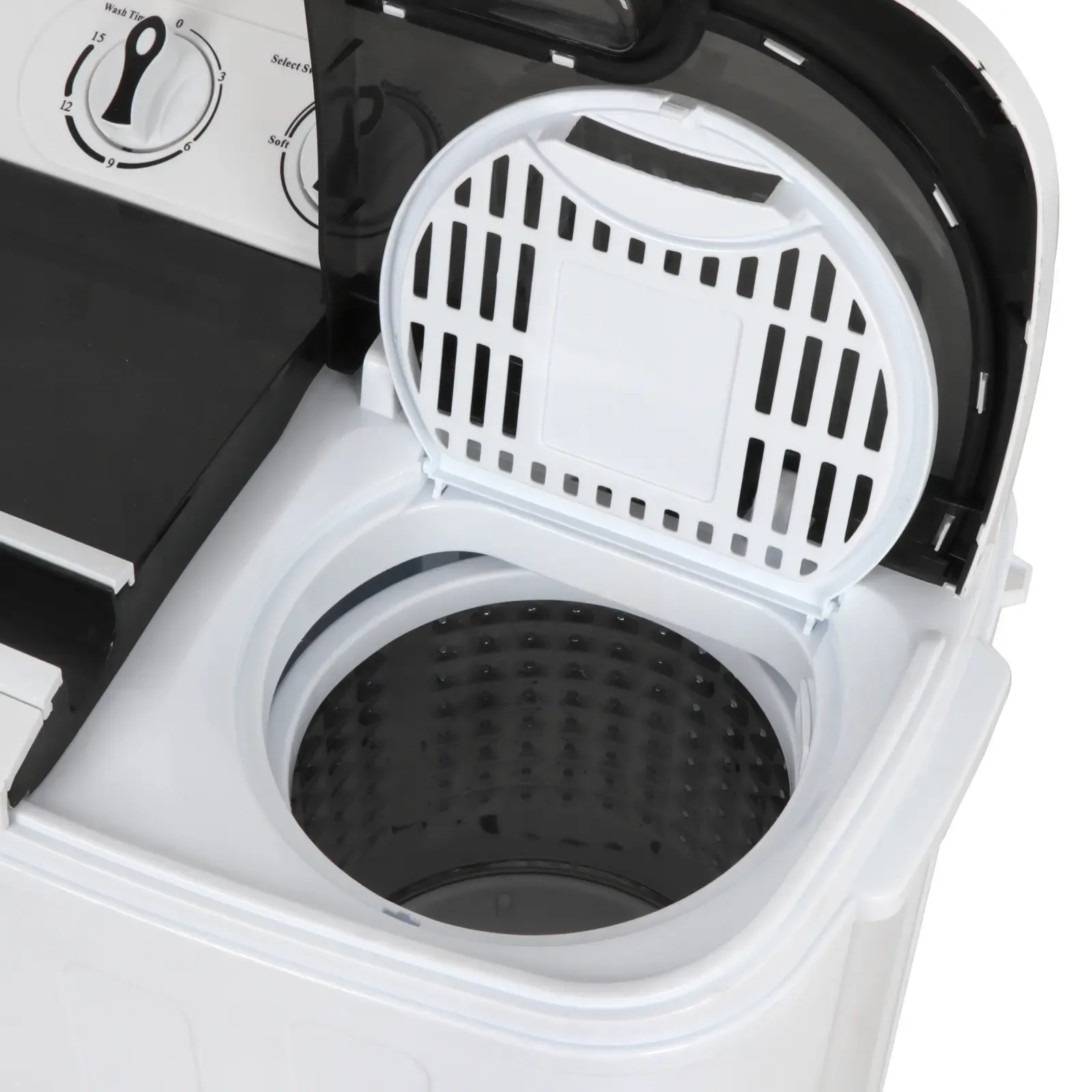 Lavadora 2 Tinas Portátil con Motor Silencioso + Temporizador + 100 Ganchos Gratis