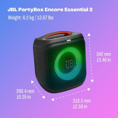 JBL PartyBox Encore Essential 2 Bocina Portátil, Negro