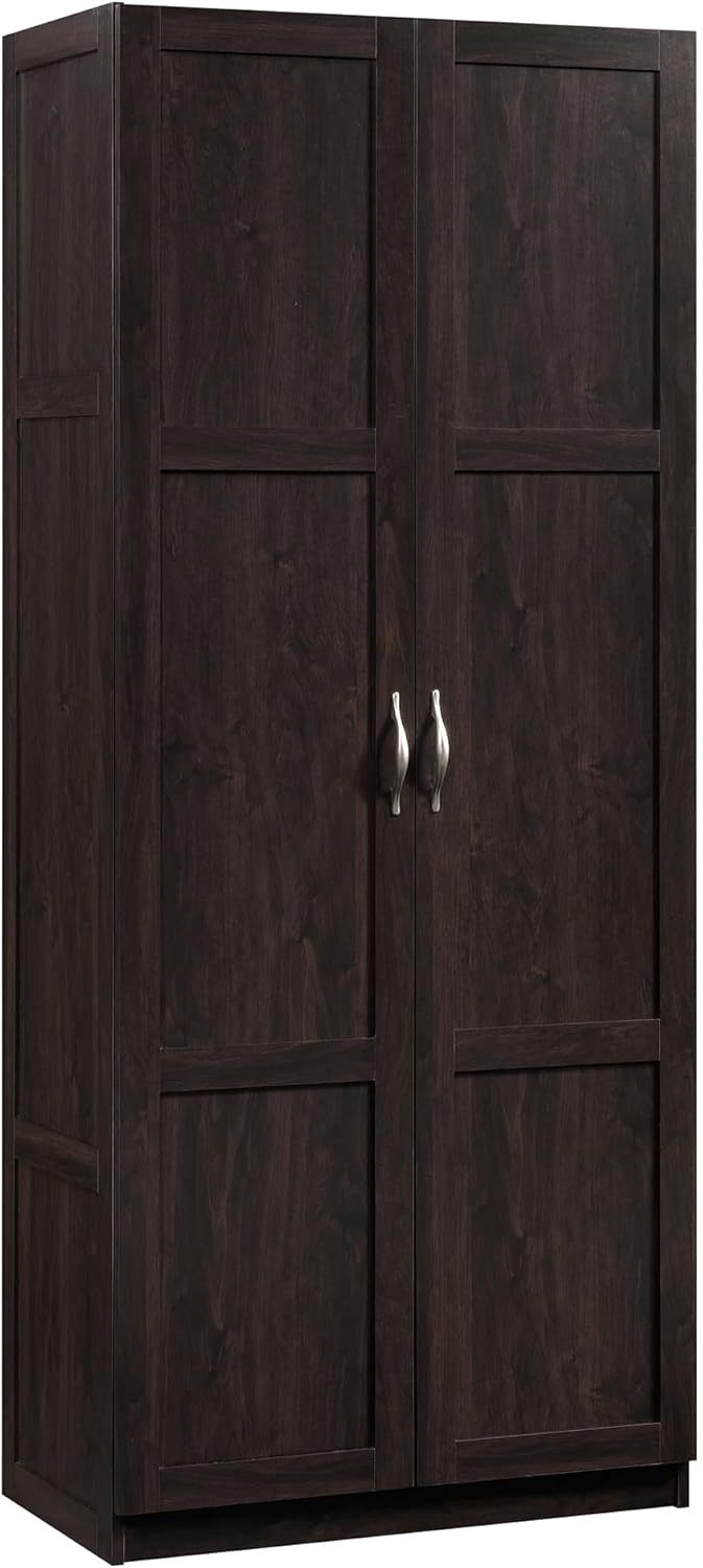Sauder - Armarios de Almacenamiento Diversos para despensa, Longitud: 75,2 cm x Ancho: 40,9 cm x Alto: 180,6 cm, Acabado de Roble Highland