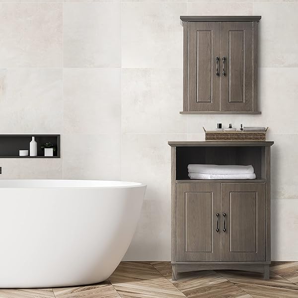Clóset de Pared extraíble con Puertas Dobles, Color Blanco Pull Handle Wall Cabinet clóset de pared