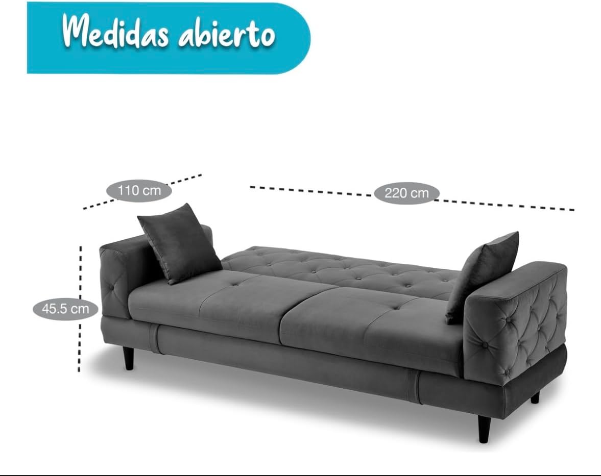 EKE Sofácama Sofa Cama Futón Sillón Sala Reclinable Moderno Minimalista Fresco Duradero Calidad Cojines