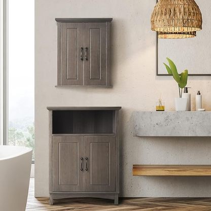 Clóset de Pared extraíble con Puertas Dobles, Color Blanco Pull Handle Wall Cabinet clóset de pared