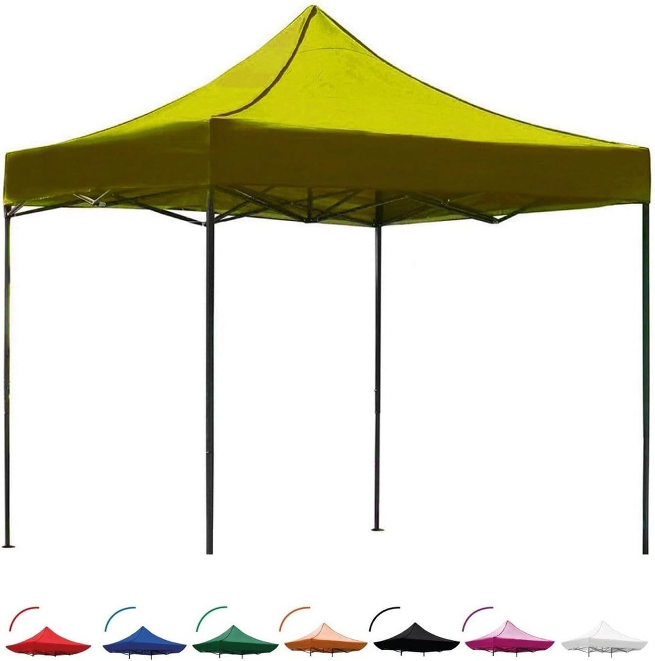 RACK & PACK Carpa 3x3 para Exteriores Lona Jardin Toldo Retractil Estructura de Acero Plegable 3 Ajustes de Altura Impermeabilidad 600D Premium Campismo Facil Armado Fiesta Reunión (Verde)