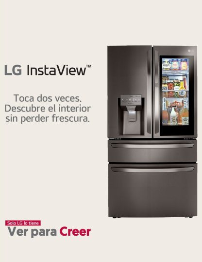 Refrigerador French door LG InstaView 30 pies cúbicos Tecnología inverter y Tecnología no frost LM85SXD