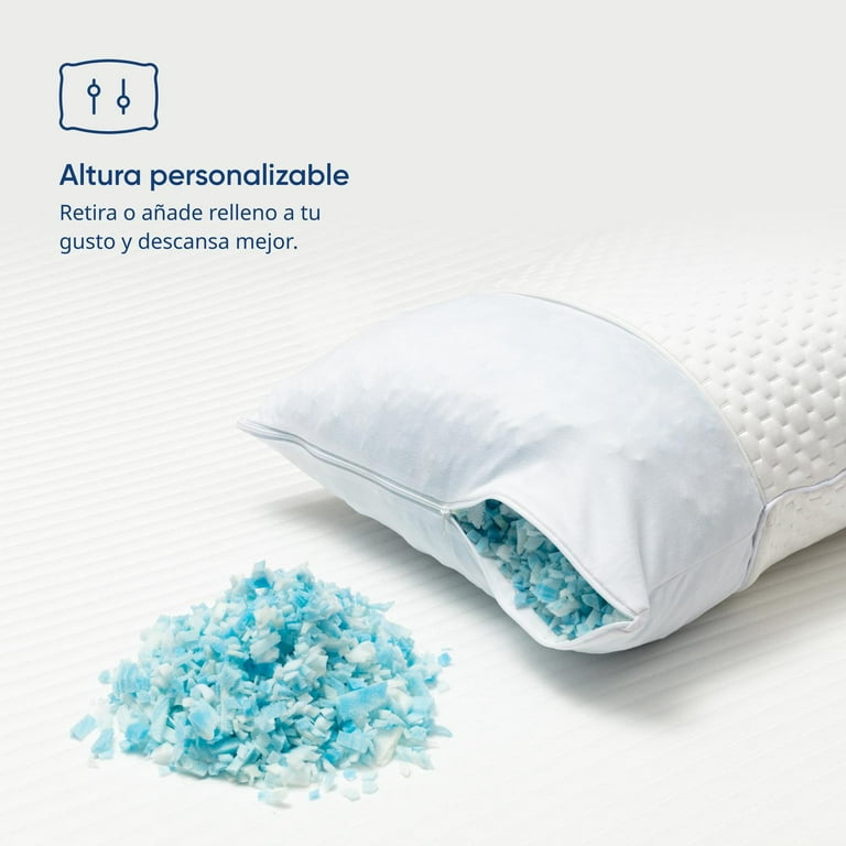 Colchón Luuna Original y 2 Almohadas Ajustables Luuna, Memory Foam, Colchón en Caja blanco Matrimonial