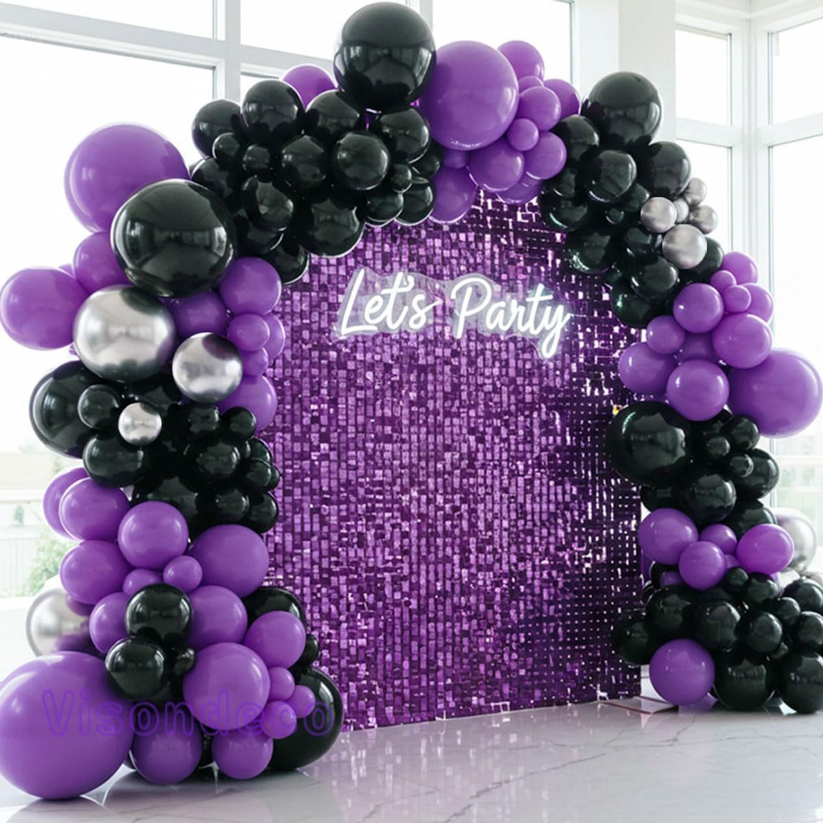 Halloween Balloon Arch Kit, Skeleton Foil Balloon, 119 Pcs