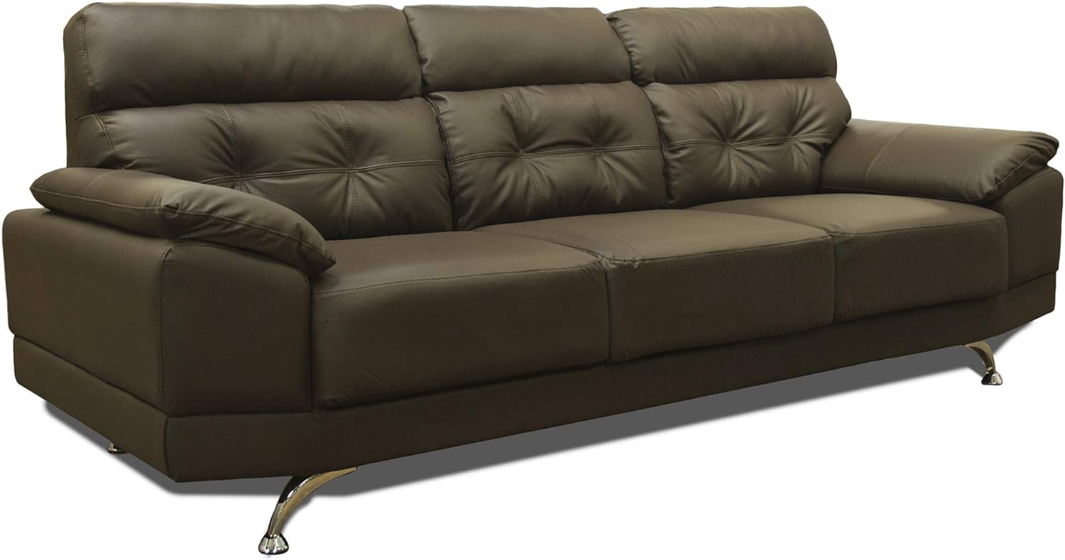 CONFORTOPIEL | Sofá de Piel Genuina Dublin (Chocolate) Medidas APROXIMADAS: (230 cm Largo x 85 cm Profundidad x 95 cm Altura)