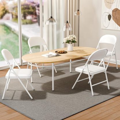 🪑 12 Sillas Plegables de Alta Resistencia | Uso Interior y Exterior | Para Jardín, Patio, Comedor, Eventos y Reuniones | Diseño Fácil de Guardar