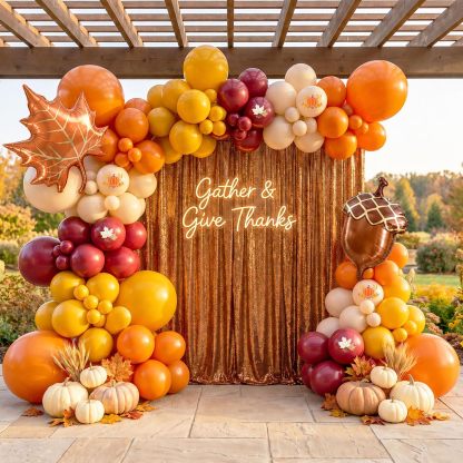Halloween Balloon Arch Kit, Skeleton Foil Balloon, 119 Pcs
