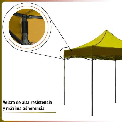 RACK & PACK Carpa 3x3 para Exteriores Lona Jardin Toldo Retractil Estructura de Acero Plegable 3 Ajustes de Altura Impermeabilidad 600D Premium Campismo Facil Armado Fiesta Reunión (Verde)