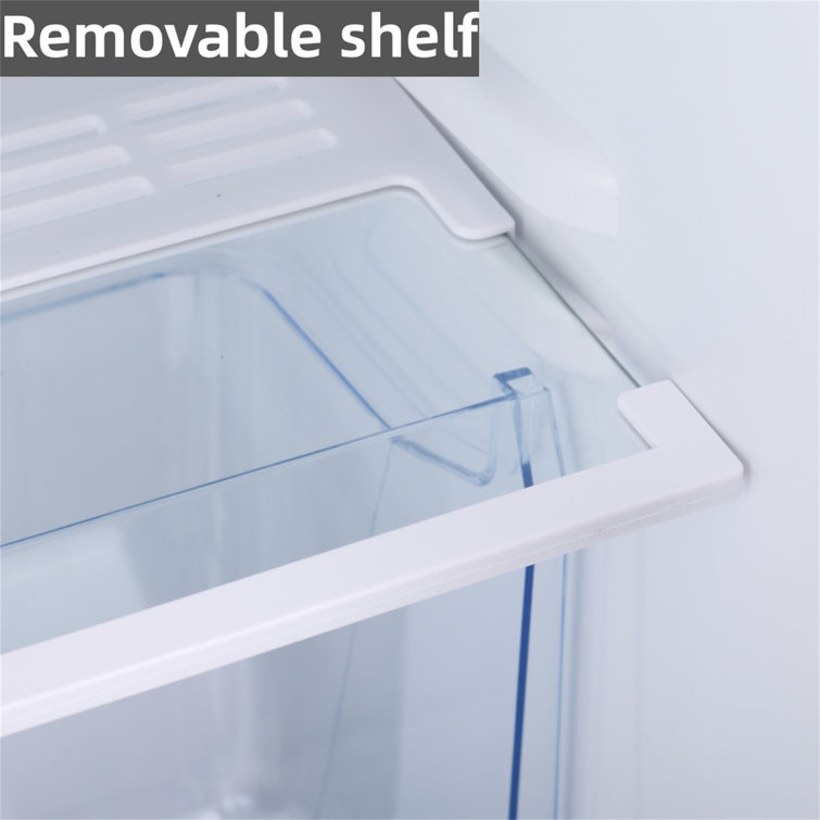 R.W.FLAME Puerta doble 3.2 Cu. Pie. Frigorífico compacto Mini frigorífico con congelador