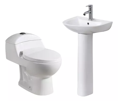 Esatto® Paquete Sanitario Lavabo Pedestal Llave Gratis Gamba