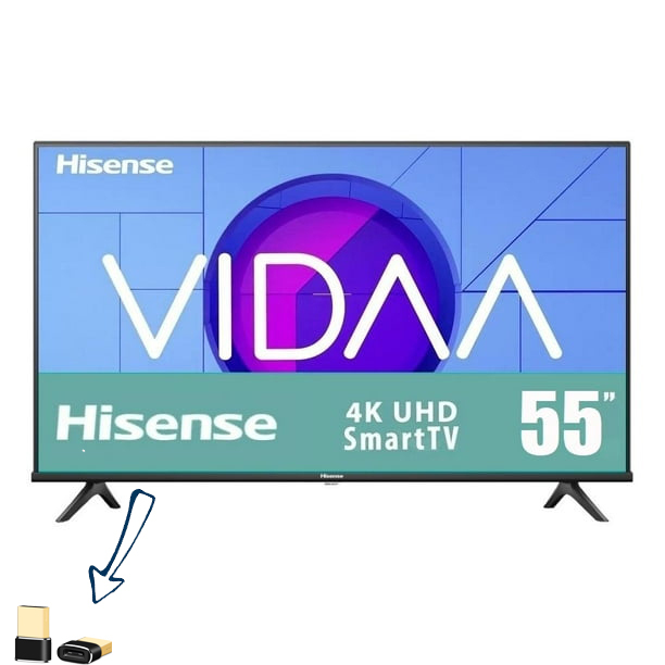 TV Hisense 55 Pulgadas 4K Ultra HD Smart TV LED 55A6KV-USB a interfaz