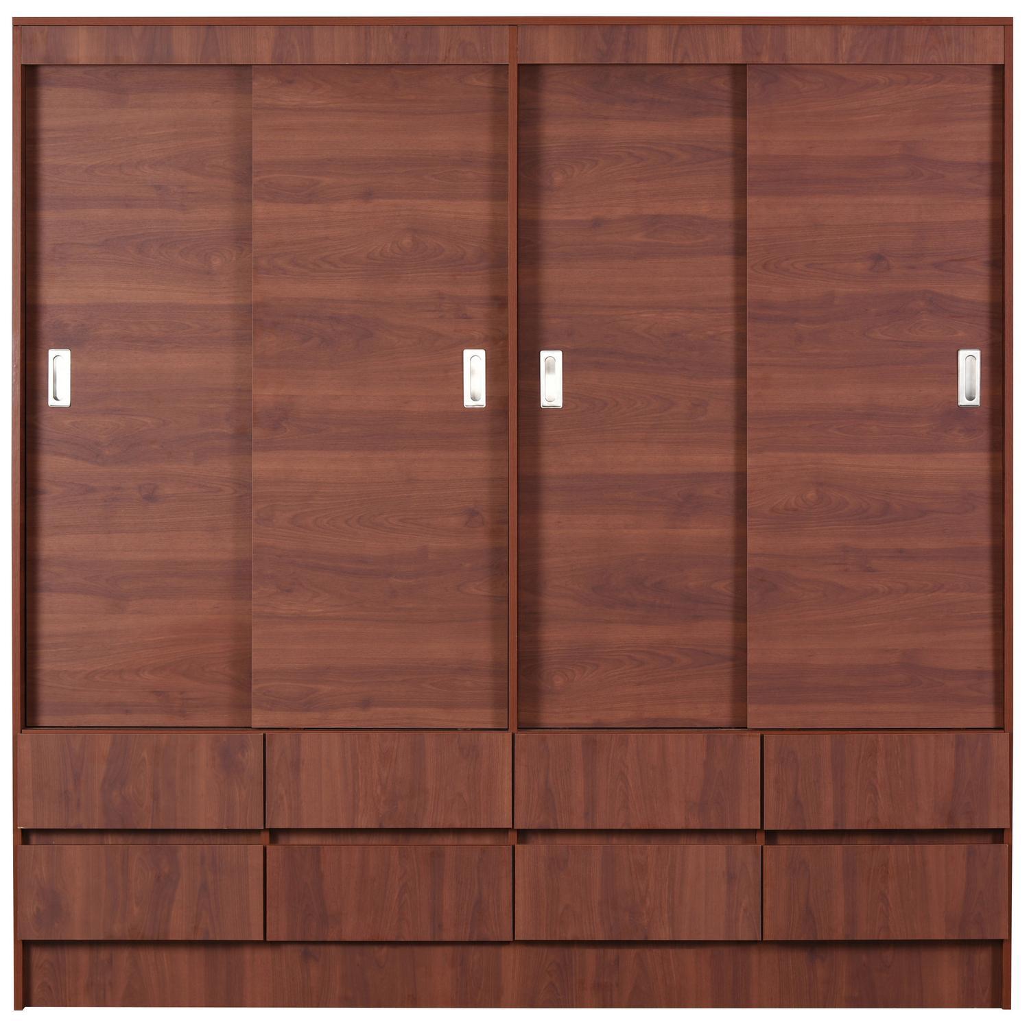 Clóset Maule 4 Puerta(s) 2 Repisa(s) 180x180x51 cm Cerezo