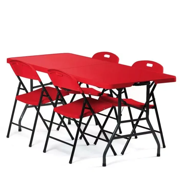 Mesa rodante LL de alta calidad con 4 sillas COMBO