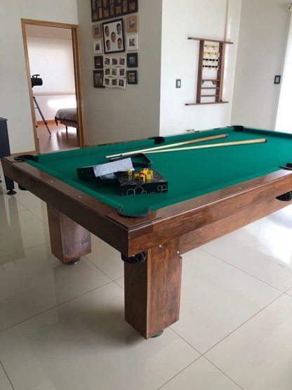 Mesa de Billar con Cubierta para Comedor Hecha a Mano en México Mesas Profesionales (Rojo)