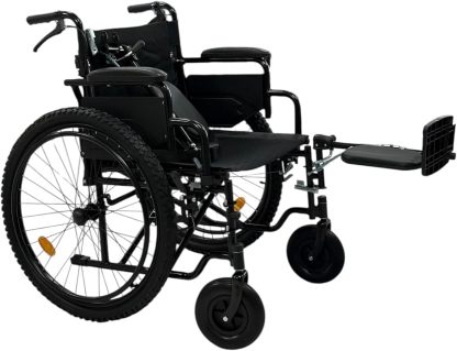 SILLA DE RUEDAS PARA ADULTO TODO TERRENO CON ELEVA PIERNAS DE LUJO DESMONTABLE, NEUMATICA, RESISITENTE PLEGABLE, DESCANSAPIES REMOVIBLES, DESCANSABRAZOS REMOVIBLE, RESPALDO PLEGABLE, ORTOPEDICA STE-909